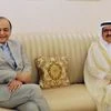 Union Finance Minister Arun Jaitley and Sheikh Hamdan Bin Rashid Al Makhtoum, Minister of Finance, United Arab Emirates ( UAE) in a meeting at Zabeel Palace, Dubai