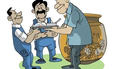 One litre milk mixed in a bucket of water and served to 81 students in UP Midday meal