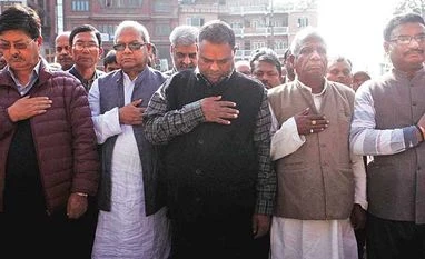 Nepal 'shifting' blame for its atrocities to SSB: India Nepalese Madhesi leaders and supporters observe a minute of silence in the memory of people killed in South Nepal protest in Kathmandu, on Monday