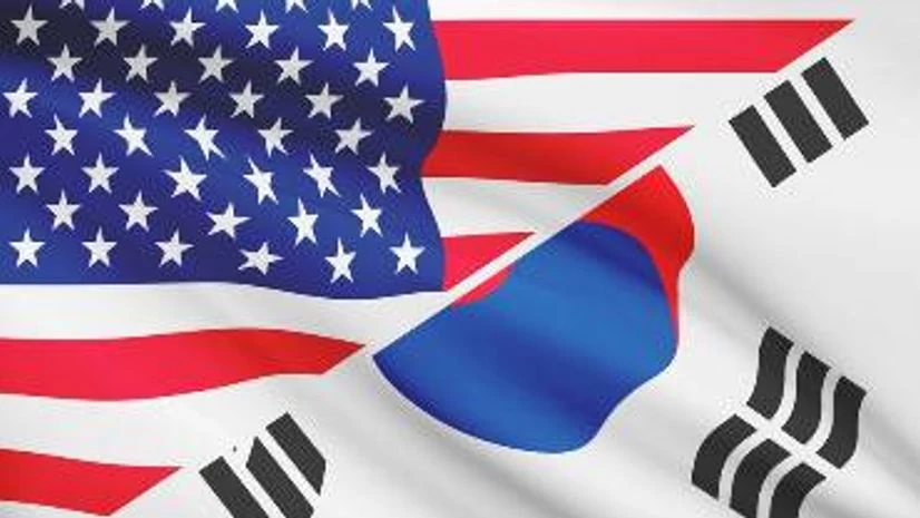 Image via Shutterstock South Korea, US Flag