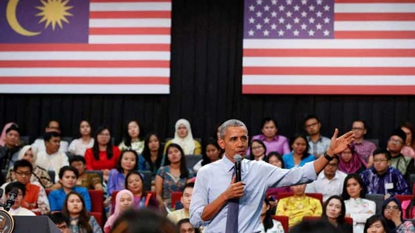 President Obama speaks at Young Southeast Asian Leaders Initiative (YSEALI) town hall meeting at Taylor's University in Kuala Lumpur, Malaysia, Friday, Nov. 20, 2015 AP/PTI President Obama speaks at Young Southeast Asian Leaders Initiative (YSEALI) town hall meeting at Taylor's University in Kuala Lumpur, Malaysia, Friday, Nov. 20, 2015 AP/PTI