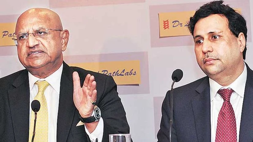 Arvind Lal (left), CMD of Dr Lal PathLabs, and Om Manchanda, chief executive, during a conference in Mumbai on Monday Arvind Lal (left), CMD of Dr Lal PathLabs, and Om Manchanda, chief executive, during a conference in Mumbai on Monday