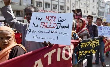 Dow Chemical has so far not appeared in Bhopal district court: Centre Bhopal Gas survivors take out a rally on 31st anniversary of tragedy, near Union Carbide factory, in Bhopal on Thursday, December 3, 2015 PTI
