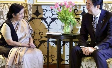 PM Modi to hold talks with Shinzo Abe to seal bullet train deal Shinzo Abe, India, Japan, Sushma Swaraj