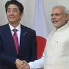 Japanese PM Shinzo Abe and Narendra Modi at Hyderabad House. Photo: PMO India