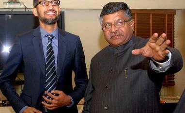 Google promises Wi-Fi to 100 railway stations in India Google, Sundar Pichai, Ravi Shankar Prasad, Telecom