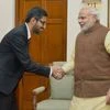 File photo of Prime Minister Narendra Modi with CEO of Google, Sundar Pichai. Photo: PTI