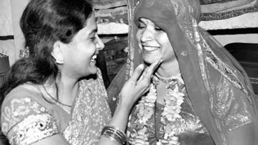 Saarthi Trust Founder Kriti Bharti (left) with Laxmi Sargara, the first Indian woman to successfully have her marriage as a child annulled Saarthi Trust Founder Kriti Bharti (left) with Laxmi Sargara, the first Indian woman to successfully have her marriage as a child annulled
