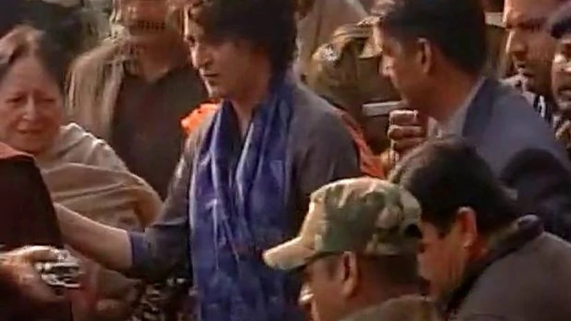 Priyanka Gandhi Vadra at Patiala House Court. Photo: ANI Priyanka Gandhi Vadra at Patiala House Court. Photo: ANI