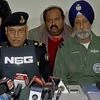 Inspector General NSG Maj General Dushant Singh addresses a press conference. Photo: ANI