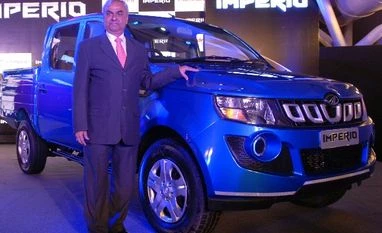 Mahindra auto sales grow 11% in May Pravin Shah, President & Chief Executive (Automotive), Mahindra & Mahindra Ltd at the launch of new premium pick-up truck Imperio in Mumbai