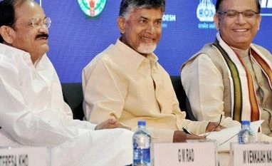 Andhra Pradesh government committed to development of tribals: Naidu Union Ministers M Venkaiah Naidu and Jayant Sinha along with Andhra Pradesh Chief Minister N. Chandrababu Naidu on the second day of the CII-Partnership Summit in Visakhapatnam