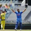 India's Rohit Sharma acknowledges the applause of the crowd after reaching his century against Australia in Perth. (Photo: Official Twitter Handle of ICC)