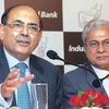 (From left) IndusInd Bank MD &amp; CEO Romesh Sobti and CFO S V Zaregaonkar at a press conference to announce the bank's quarterly results in Mumbai on Tuesday