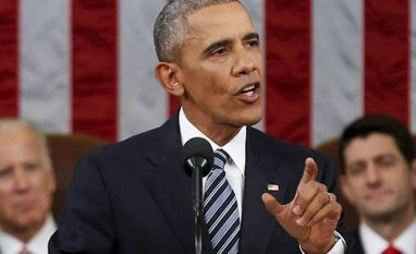 President Obama bans US import of products made by forced labour President Barack Obama delivers his State of the Union address to a joint session of Congress on Capitol Hill in Washington. Photo: PTI