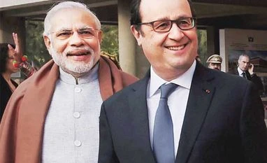 Francois Hollande to lay foundation stone of ISA headquarters France will partner India to build three 'smart' cities