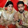 Indian cricketer Ravindra Jadeja after his engagement with Rivaba Solanki, daughter of a businessman, at a hotel in Rajkot