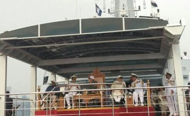 In swift follow-up action, Indian warship visits Indonesia's Sabang port Presidential ship INS Sumitra proceeds for fleet review. Photo: Twitter