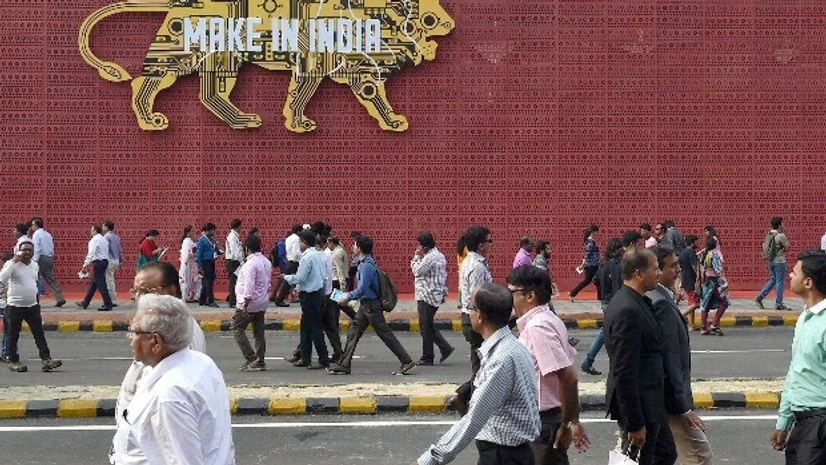 A view of the venue of the Make in India Week in Mumbai A view of the venue of the Make in India Week in Mumbai