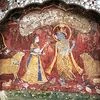 Radha-Krishna motifs on a wall in the Lahore Fort