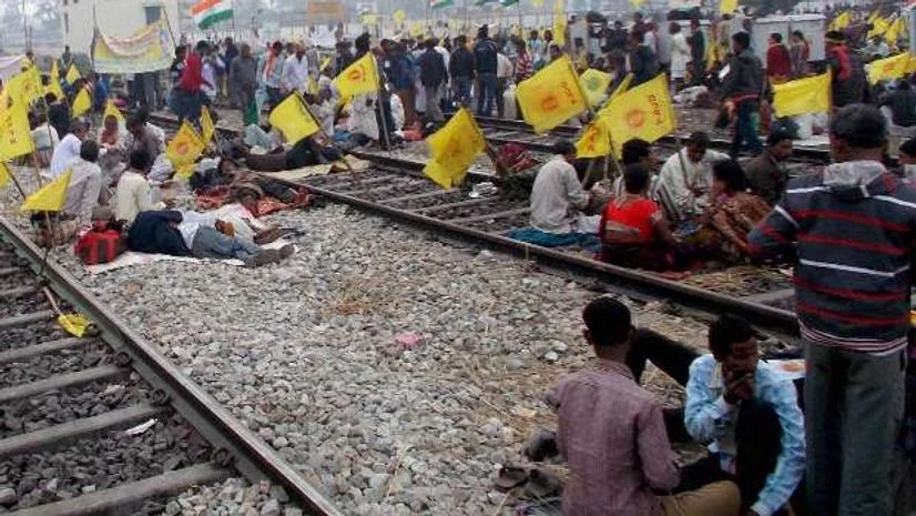 Jat agitation, Quota, Cooch, Railway tracks Jat agitation