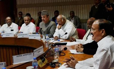 Opposition calls all-party meeting 'formality'; indicates stormy start to Budget session Union Parliamentary Affairs Minister M Venkaiah Naidu chairing an all-party meeting ahead of the budget session at Parliament House in New Delhi on Monday. PTI Photo