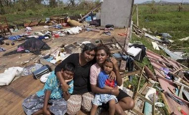 India delivers relief materials to Fiji for cyclone-affected people Cyclone Winston tore through Fiji over the weekend with winds that reached 177 miles (285 kilometers) per hour, making it the strongest storm in Fiji's recorded history. Photo: PTI