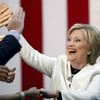 Democratic presidential candidate Hillary Clinton reacts to supporters as she arrives to address supporters at her Super Tuesday election night rally in Miami. Photo: PTI