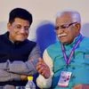Minister of State for Power, Coal, New and Renewable Energy Piyush Goyal and Haryana Chief Minster Manohar Lal Khattar at 'Happening Haryana Global investors summit 2016' in Gurgaon