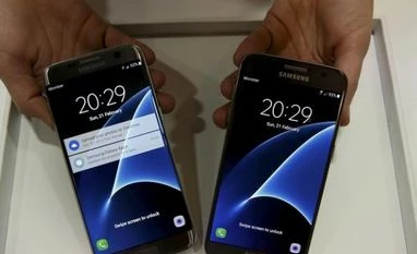 Samsung S7, S7 Edge launch could trigger price war New Samsung S7 (R) and S7 edge smartphones are displayed after their unveiling ceremony at the Mobile World Congress in Barcelona (pic: Reuters)