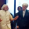 Prime Minister Narendra Modi with Managing Director, International Monetary Fund, Christine Lagarde during the Conference on "Advancing Asia: Investing for the Future" in New Delhi