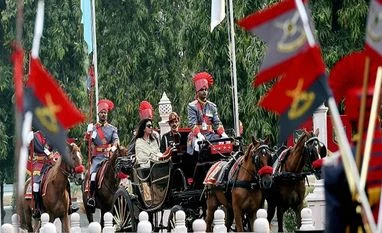Promotion tussle roils the army Army Chief General Dalbir Singh Suhag with wife Namita arrives on a buggy to attend a passing out parade at the Officer Training Academy in Chennai