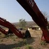 Excavators are seen parked at the construction site of the Kondhane Dam in Karjat. Photo: Reuters