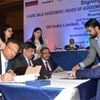 Officials of Rosneft, IOCL, OIL &amp; BPRL signing the agreement