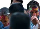 Sonia and Rahul Gandhi while celebrating Holi on Thursday, March 24, 2016 PTI Sonia and Rahul Gandhi while celebrating Holi on Thursday, March 24, 2016 PTI