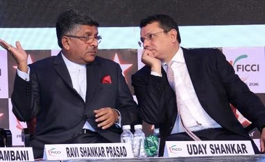 Media houses grapple with information overflow Ravi Shankar Prasad, Union Minister of Communications & Information Tecnology, Uday Shankar, CEO, Star Network during the inaugural session of FICCI Frames 2016 in Mumbai on Wednesday (pic: