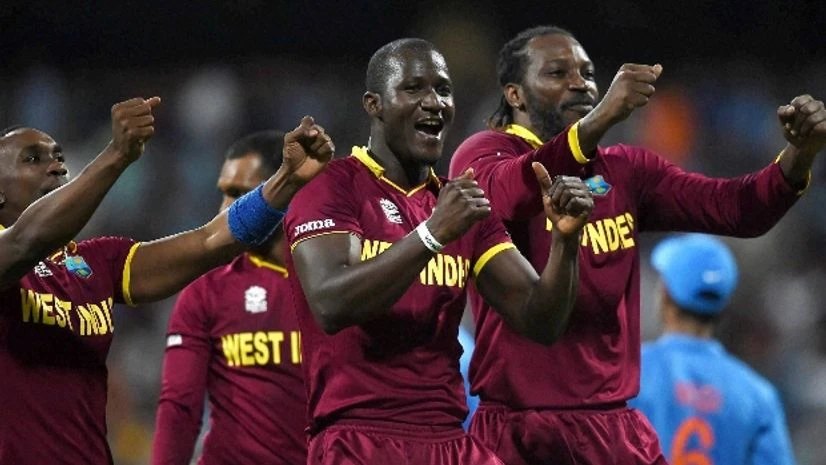 West Indies India vs West Indies: Chris Gayle, Dwayne Bravo, Darren Sammy celebrate in 'Champion'style