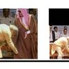 The morphed image that shows PM Modi bowing to touch the feet of Saudi Arabia's King Salman (Photo: Maheish Girri's Twitter handle)