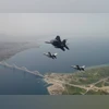 Fighter jet Two Greek F-16 fighter jets and a USAF F-15E Strike Eagles PTI