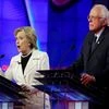 Hillary Clinton, left, speaks while Sen. Bernie Sanders, I-Vt., listens during the CNN Democratic Presidential Primary Debate at the Brooklyn Navy Yard in New York. (Photo: AP/PTI)
