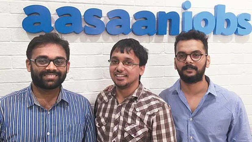 (From left) Aasaanjobs founders Gaurav Toshniwal, Dinesh Goel and Kunal Jadhav (From left) Aasaanjobs founders Gaurav Toshniwal, Dinesh Goel and Kunal Jadhav