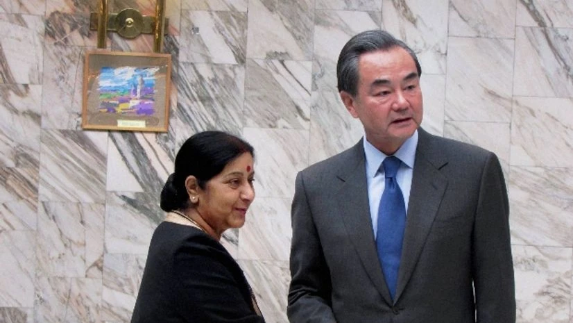 Sushma Swaraj External Affairs Minister Sushma Swaraj with her Chinese counterpart Wang Yi in a meeting in Moscow