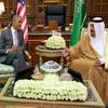 President Barack Obama and Saudi Arabia's King Salman meet at Erga Palace in Riyadh, Saudi Arabia. (Photo: AP/PTI)