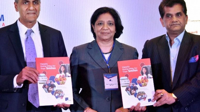 United States Ambassador to India Richard Verma with Chief Executive Officer (CEO) of Niti Aayog Amitabh Kant releases a publication during the 24th Annual Meeting of American Chamber Of Commerce In India, in New Delhi United States Ambassador to India Richard Verma with Chief Executive Officer (CEO) of Niti Aayog Amitabh Kant releases a publication during the 24th Annual Meeting of American Chamber Of Commerce In India, in New Delhi