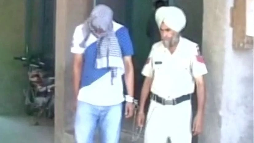 The accused was arrested in a kidnapping and rape case at Muktsar, Punjab. Photo: ANI The accused was arrested in a kidnapping and rape case at Muktsar, Punjab