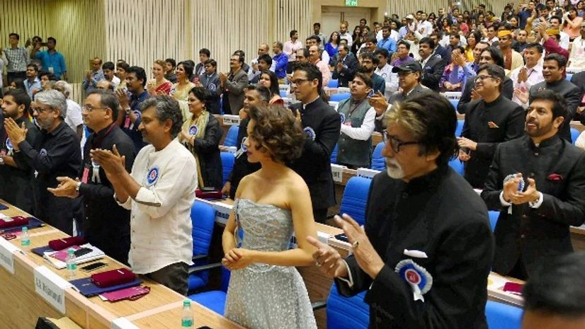 National Award winners at awards ceremony in New Delhi National Award winners at awards ceremony in New Delhi