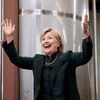 Democratic presidential candidate Hillary Clinton waves as she arrives at a campaign stop at Jackie O's Production Brewery and Tap Room in Athens, Ohio, Tuesday, May 3, 2016 AP/PTI