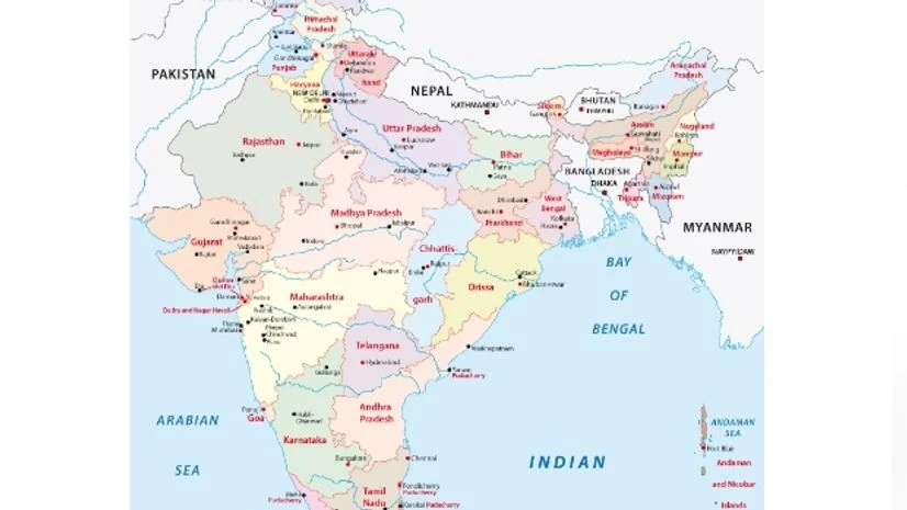 India map Image via Shutterstock
