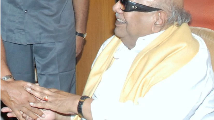 M Karunanidhi, chief, Dravida Munnetra Kazhagam. Photo: Wikipedia M Karunanidhi, chief, Dravida Munnetra Kazhagam. Photo: Wikipedia