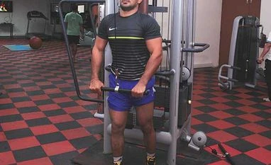 Master of the mat: Narsingh or Sushil? Sushil Kumar during training